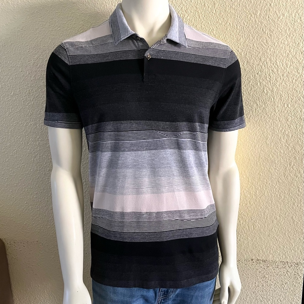 Oakley Black and Gray Gradient Polo Shirt Size M